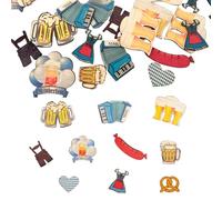 Lot de 50 confettis en bois pour fête de la bière - Motif : edelweiss - Bière, Dirndl, bretzel, pantalon en cuir, décoration de table pour la bière, fête de la bière, fête de la bière, décoration de
