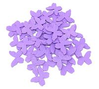 Lot de 50 confettis papillons en bois Style shabby chic Violet 20 mm