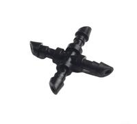 Lot de 50 connecteurs barbelés à 4 voies pour irrigation conçus pour connecter des tubes de 4 mm dans le jardin, la serre et les systèmes d'arrosage agricoles