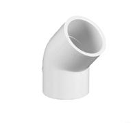 Lot de 50 connecteurs coudés à 45 degrés en PVC blanc robuste pour projets de bricolage de meubles de serre, surface lisse, résistant aux intempéries
