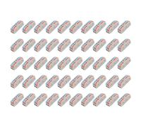 Lot de 50 connecteurs de fils, blocs de jonction à levier réutilisables de 2 à 2 m, écrou d'épissure anti-âge et anti-poussière pour câblage secteur domestique, bloc conducteur en ligne sûr pour boîte