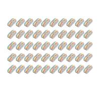 Lot de 50 connecteurs de fils, blocs de jonction à levier réutilisables de 2 à 3 m, écrou d'épissure anti-âge et anti-poussière pour câblage secteur domestique, bloc conducteur en ligne sûr pour boîte