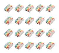 Lot de 50 connecteurs de fils, blocs de jonction à levier réutilisables de 2 à 5 m, écrou d'épissure anti-âge et anti-poussière pour câblage secteur domestique, bloc conducteur en ligne sûr pour boîte