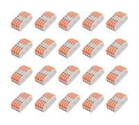 Lot de 50 connecteurs de fils, blocs de jonction réutilisables à 2 à 4 leviers, écrou d'épissure anti-âge et anti-poussière pour câblage secteur domestique, bloc conducteur en ligne sûr pour boîte de