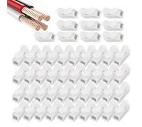 Lot de 50 connecteurs pour câblage - Assortiment de 50 bornes pour fil à blocage automatique 5 A 250 V pour connexion de bout à bout dans l'éclairage domestique, industriel, automobile et autres