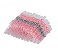 Lot de 50 connecteurs thermorétractables étanches soudés pour voiture et marine, isolation PE, 32 A 220 V, bleu, blanc, jaune (rouge)