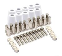 Lot de 50 consommables de coupe plasma PT-31 XL pour PCM-500i Cutter Torch Electrode pointe Bouclier Cup Swirl Ring Cuivre Alliage