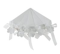 Lot de 50 Cornets Blanc, Boites cadeaux Boites cadeaux, Boîte de confettis triangle longue pour mariage, fête, mariage, anniversaire, fête de naissance, communion, graduation, boîte de bonbons Noël