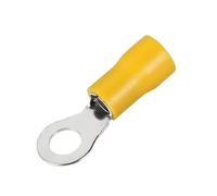 Lot de 50 cosses à sertir annulaires jaunes RV5.5 M4-M8, isolées, for câbles électriques de calibre 12-10 AWG.(RV5.5-5)