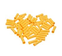 Lot de 50 cosses à sertir isolées - Connecteurs bout à bout for câbles électriques BV1.25, BV2.5 et BV5.5 for un sertissage fiable(Yellow)