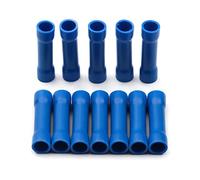 Lot de 50 cosses à sertir isolées - Connecteurs bout à bout for câbles électriques BV1.25, BV2.5 et BV5.5 for un sertissage fiable(Blue)