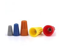 Lot de 50 cosses à sertir isolées électriques colorées, connecteur de fil rapide, écrou, capuchon d'extrémité à ressort, connexion(P3 Orange)