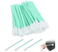 Lot de 50 cotons-tiges longs en fibre de polyester sans poussière pour appareil photo, objectif, disque dur, imprimante à jet d'encre (128 x 15,6 mm)