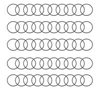 Lot de 50 courroies en caoutchouc de 1,1 mm pour tourne-disque et magnétoscope 25 mm de diamètre