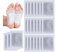 Lot de 50 coussinets naturels de luxe pour pieds avec moxa et gingembre ; patch de soins des pieds et du corps pour se sentir mieux, mieux dormir, soulager le stress, détendre les muscles ; patchs de