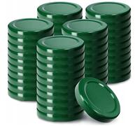 Lot de 50 Couvercles Métalliques à Vis 53mm Vert pour Bocaux et Bouteilles