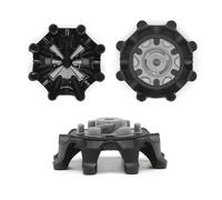 Lot de 50 crampons pour chaussures de golf avec clé à torsion rapide compatibles avec Foot Joy (noir)