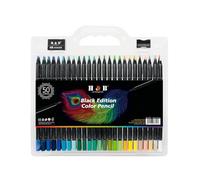 Lot de 50 crayons de couleur à base d'huile pré-taillés 3 mm de large spectre de couleurs vives Idéal pour les croquis, le dessin, les livres, les créations artistiques, les étudiants, les adultes