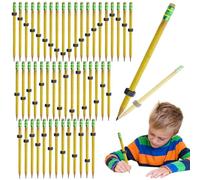 Lot de 50 crayons de TDAH pour enfants, crayons filetés pour ADHD avec écrou coulissant, outil de mise au point et calmant pour autismes, enfants autistes (50 x jaune)