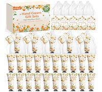 Lot de 50 crèmes pour les mains, cadeaux d'appréciation, cadeaux de fête nuptiale, cadeaux d'invités pour fêtes de mariage et fêtes prénatales, sacs de bienvenue de mariage pour invités, cadeaux de