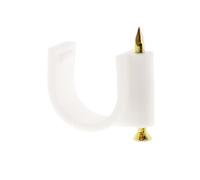 - Lot de 50 crochets de fixation Ø20mm - Blanc