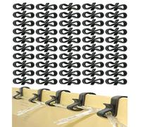 Lot de 50 crochets de gouttière pour lumières, suspension multifonction pour activités de plein air, support de fil pour guirlande lumineuse à LED, pas besoin de marteau, de clous,