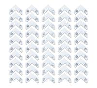 Lot de 50 crochets de montage robustes en alliage d'aluminium avec vis Idéal pour accrocher des œuvres d'art dans le salon ou la galerie d'exposition
