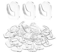 Lot de 50 crochets muraux adhésifs puissants transparents, adaptés pour cuisine, chambre, salle de bain, salon et bureau