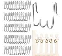 Lot de 50 crochets pour lumières de Noël, crochet couronne de noel porte, crochet guirlande exterieur gouttière de Noël, clips pour lumières de gouttière suspendues, accroche guirlande exterieur