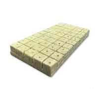 Lot de 50 cubes en laine de roche - Tapis de culture sans fond - Pour semis, maisons vertes - 25 x 25 x 40 mm
