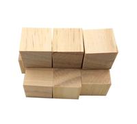 Lot de 50 cubes en pin 3,5 cm, petits blocs artisanaux bois tridimensionnels Pour Bricolage