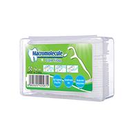 Lot de 50 cure-dents 2 en 1 pour fil dentaire haute ténacité, brosse interdentaire, gratte-langue, outils de soins professionnels avec étui portable, parfaits pour la famille