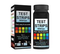 Lot de 50 de test 7 en 1 pour analyse de l'eau de piscine, pour tester le pH du chlore, du brome, de l'acide, du cyanure
