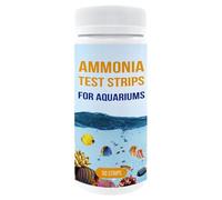 Lot de 50 de test pour aquarium d'eau douce - Testeur d'ammoniac sûr - Résultats très précis en quelques secondes, contrôle et du niveau de pH,