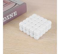 Lot de 50 dés blancs vierges de 16 mm, cubes ronds en acrylique D6 pour jeux, fêtes, divertissements, autocollants DIY et enseignement des mathématiques
