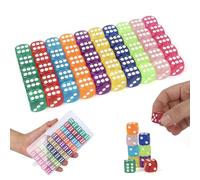Lot de 50 Dés Colorés 14 mm, Acrylique Translucide Multicolore 6 Faces | Dés de Jeu avec Boîte de Rangement, pour Jeux de Société, Jeux de Mathématiques, Enseignement et Fêtes