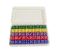 Lot de 50 dés en cristal transparent pour l'éducation - Avec points arrondis - 16 mm - Idéal pour les mathématiques - Calculation des probabilités en cours - Taille unique