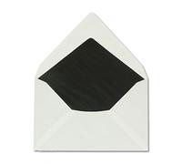 Lot de 50 deuil Enveloppes dans blanc avec deuil Croix//avec doublure soie noir//Taille : 12 x 20 cm