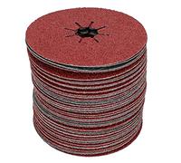 Lot de 50 disques abrasifs en fibre de 115 mm, grain 36, pour bois, métal, 11,4 cm