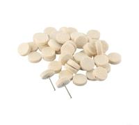 Lot de 50 disques de polissage en feutre de laine - 1 x 14 outils pour applications électriques - Pour finition automobile et bijoux