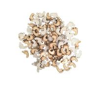 Lot de 50 disques en bois (25 x 20 mm) - Décoration naturelle en bois pour projets d'artisanat, scrapbooking et travaux manuels