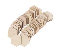 Lot de 50 disques hexagonaux en bois brut pour décoration d'anniversaire, de mariage, décoration d'arts, triangle, pentagone, carré, tige rectangulaire
