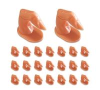 Lot de 50 doigts d'entraînement pour nail art, faux doigts réutilisables en plastique avec base adhésive, doigts d'entraînement pour manucure avec gel acrylique (avec ongles)