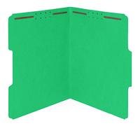 Lot de 50 dossiers à fermeture - Onglet renforcé à coupe 1/3 - Durable - 2 broches - Conçu pour organiser les dossiers médicaux standard, les dossiers des clients juridiques, les rapports de bureau