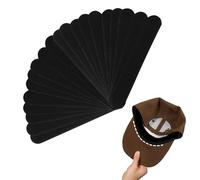 Lot de 50 doublures absorbantes noires pour casquettes, protection contre la transpiration, doublure pour casquettes de baseball