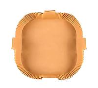 Lot de 50 doublures en papier jetables pour friteuse à air antiadhésive, doublures jetables AirFryer Papier parchemin avec poignées, feuilles de papier sulfurisé résistantes à la graisse pour cuisson