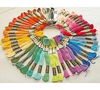 Lot de 50 écheveaux de fil à broder en coton à coudre Anchor