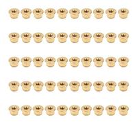 Lot de 50 écrous à bride en cuivre pur, ensemble de fixations antidérapantes et anti-desserrées, outils matériels pour la réparation mécanique, écrous à bride hexagonaux standard (Mch)