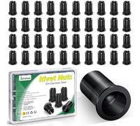 Lot de 50 écrous à riveter M5, Bolatus 304 en acier inoxydable - Tête plate ronde - Écrous à rivets filetés pour métal, fibre de verre, plastique, tuyaux, etc