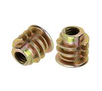 Lot de 50 écrous à Tête Hexagonale en Alliage de Zinc M4 X 8 Mm, Antirouille, Trou D'insertion Facile, Forte Résistance à L'extraction, Tête à Bride Empêchant la Fissuration pour